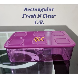 Tupperware Purple Fresh N Clear Clearmate Large 1.6L 2.5L Food Containers  Set