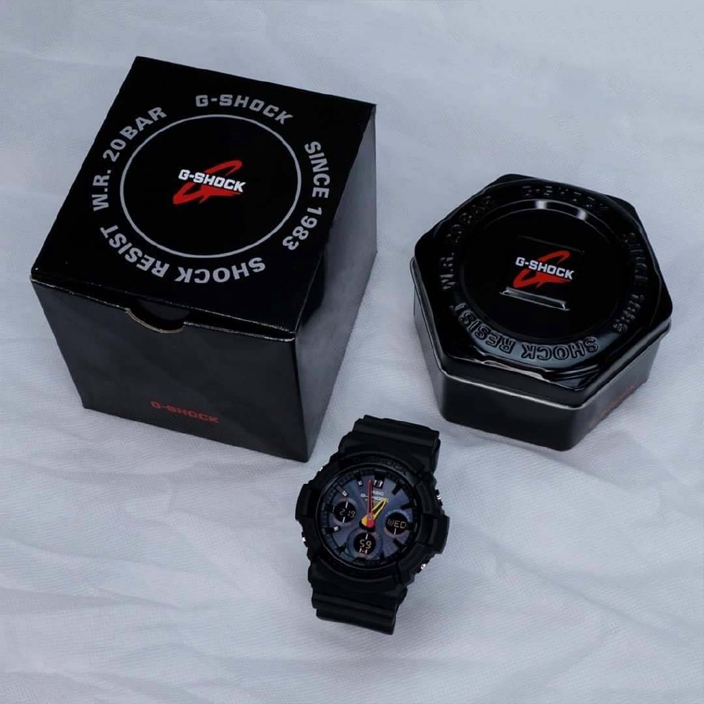 OFFICIAL WARRANTY) Casio G-Shock GAS-100BMC-1A Black x Neon