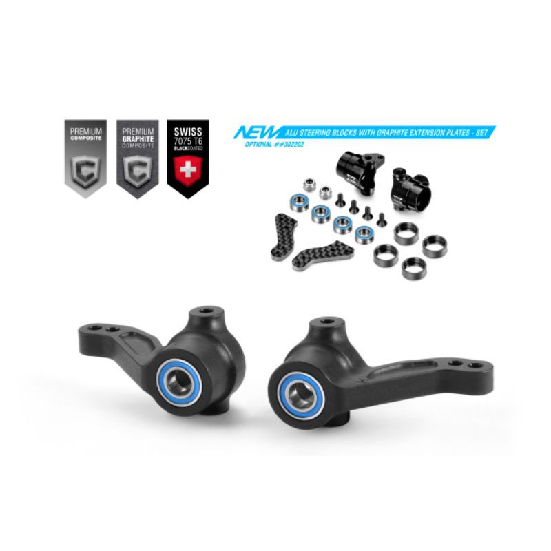 Xray Composite Steering Block - Hard - V2 for T2 T3 T4 #XR-302253 Xray Composite Steering Block - Hard - V2 for T2 T3 T4 #XR-302253