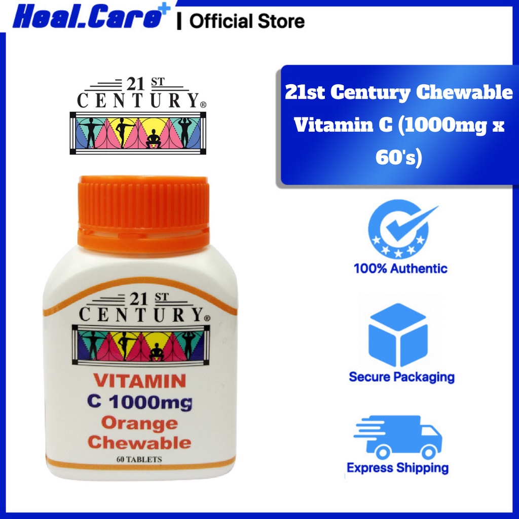 21st Century Chewable Vitamin C (1000mg x 60's) Shopee Malaysia