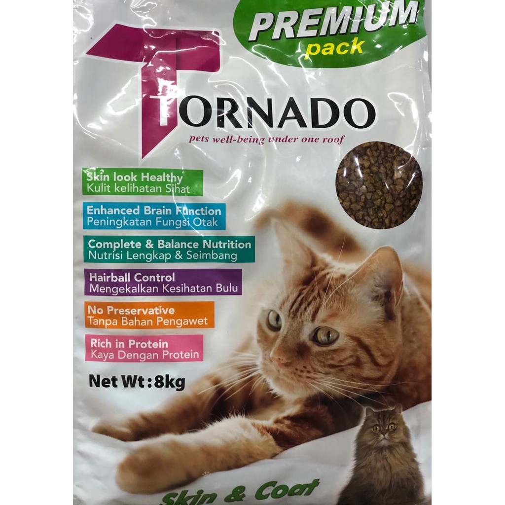 TORNADO CAT FOOD SKIN & COAT 8KG | Shopee Malaysia