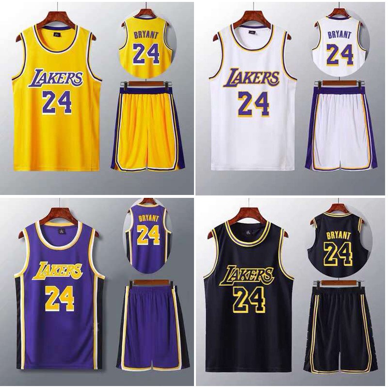 La Lakers Black Set - Bryant 24 (Jersey + Shorts) – Pro Basketball