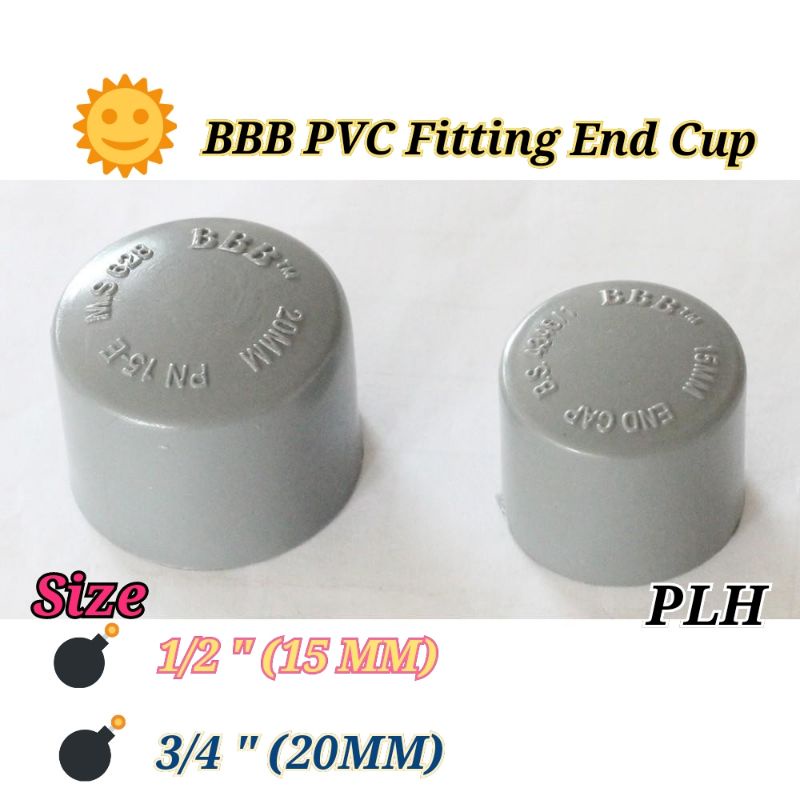 BBB PVC FITTINGS END CUP 1/2