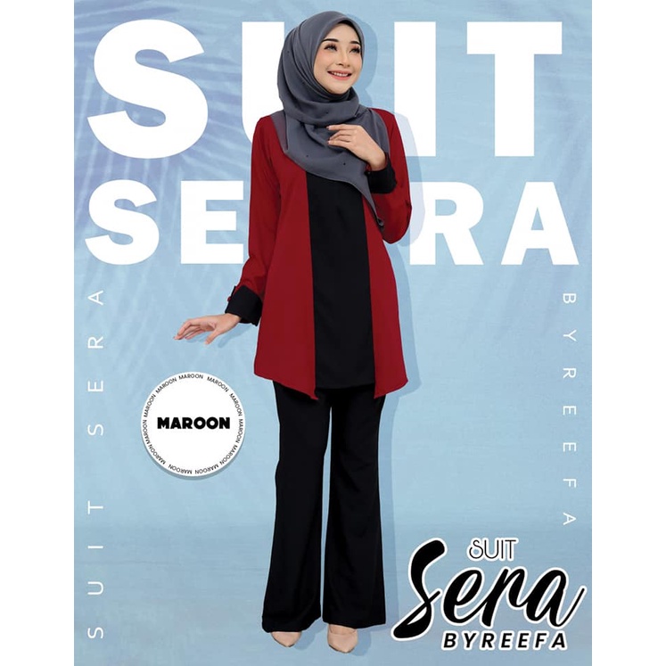 SUIT SERA BYREEFA, SUIT MUSLIMAH, SUIT CARDIGAN | Shopee Malaysia