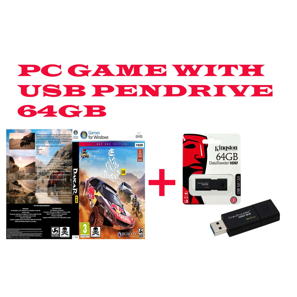 PC GAMES DAKAR 18 + 64GB USB INSTALLER | Shopee Malaysia