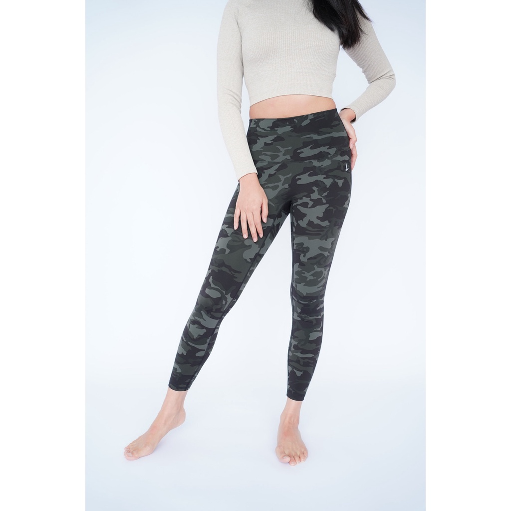 Women High Waist Curve Camo Print Leggings