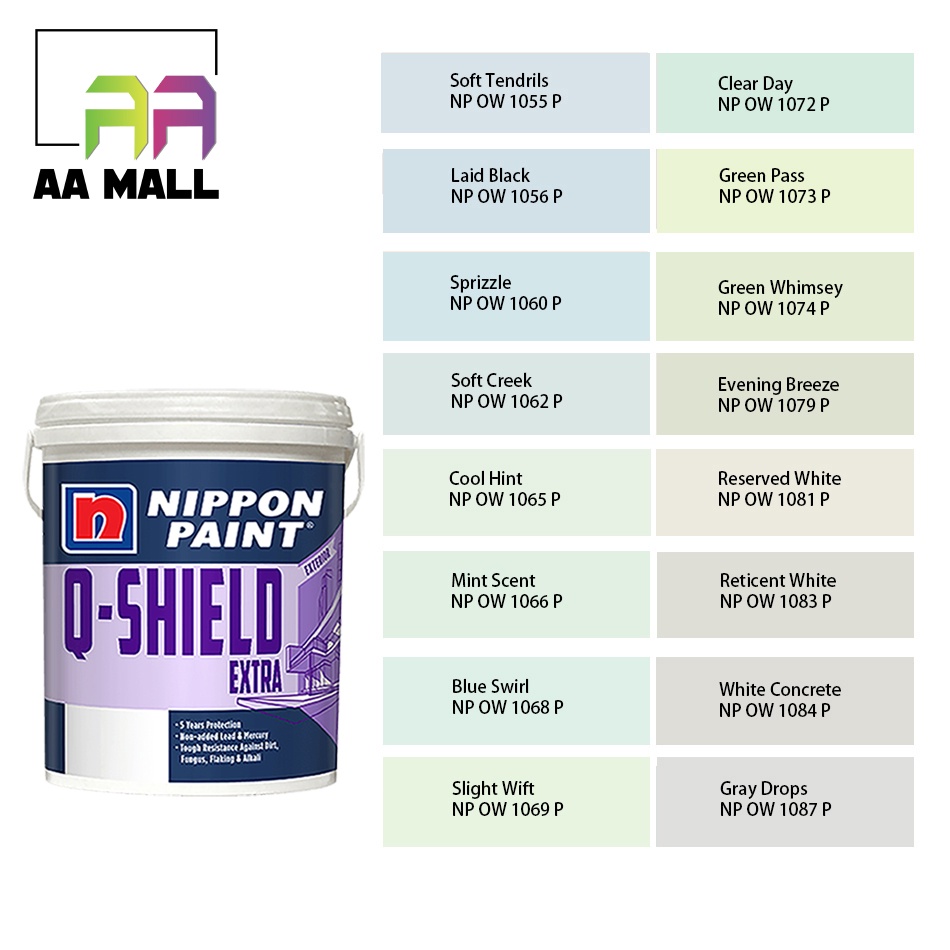 (10551087) 20L Nippon Paint Exterior QShield Extra Timeless Off