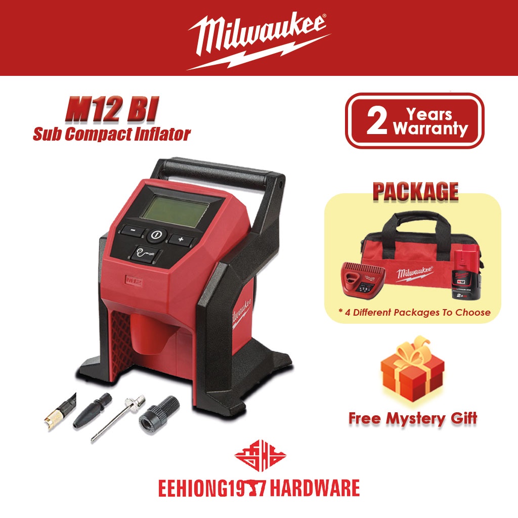 MILWAUKEE M12 BI Compact Inflator M12BI SOLO BI 0 M12BI 0 B2