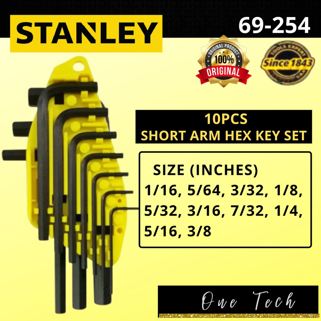 Stanley 69-254 10 Piece Hex Key Set | Shopee Malaysia