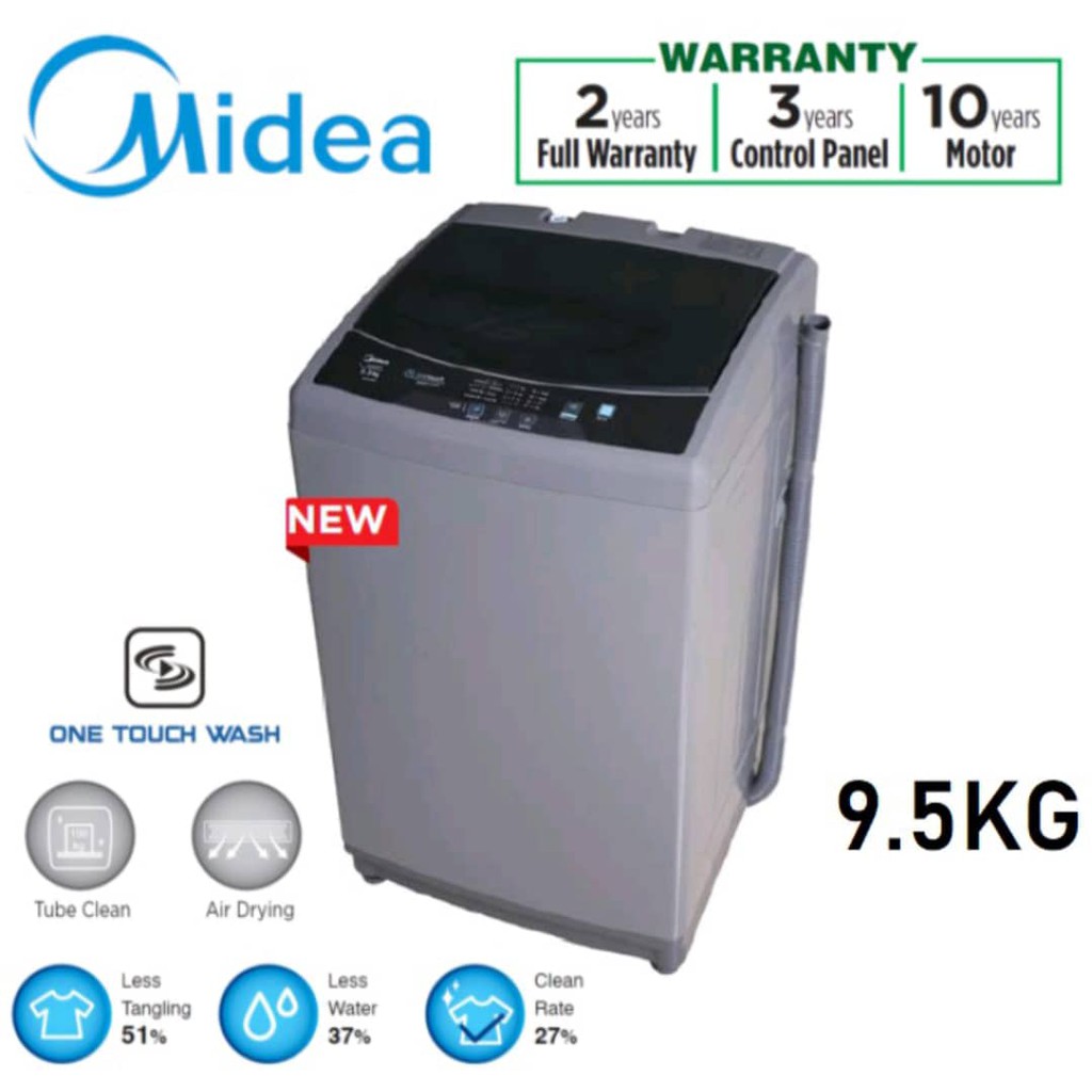 MIDEA 9.5KG FULLY AUTO WASHING MACHINE MFW-EC950/MA100W95 | Shopee Malaysia