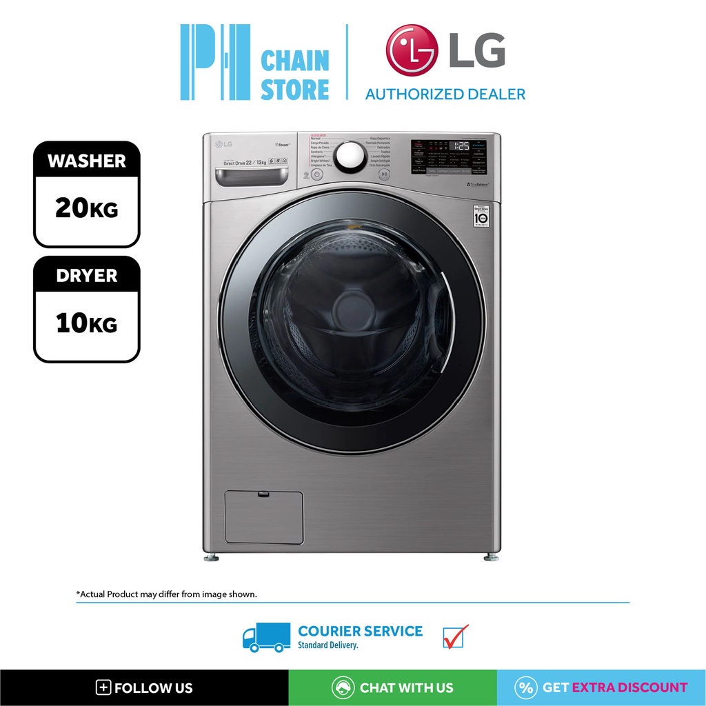 LG F2720RVTV 20/10KG INVERTER FRONT LOAD WASHER DRYER WITH STEAM