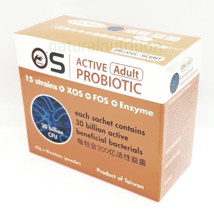 OS Active Probiotic 18 Sachets X 3G 15 Strains + XOS + FOS +Enzyme