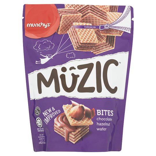 Munchy's Muzic Bites Chocolate Hazelnut Wafer Cubes 180g | Shopee Malaysia