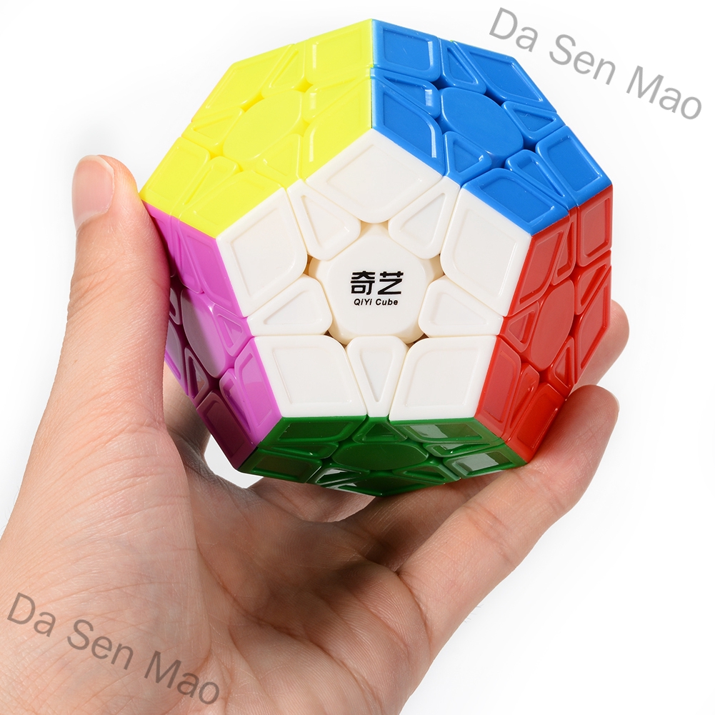 Bokefenuo QY 3x3 Zauberwürfel - 12 Seiten Puzzle Dodekaeder Speed Cube Schwarz