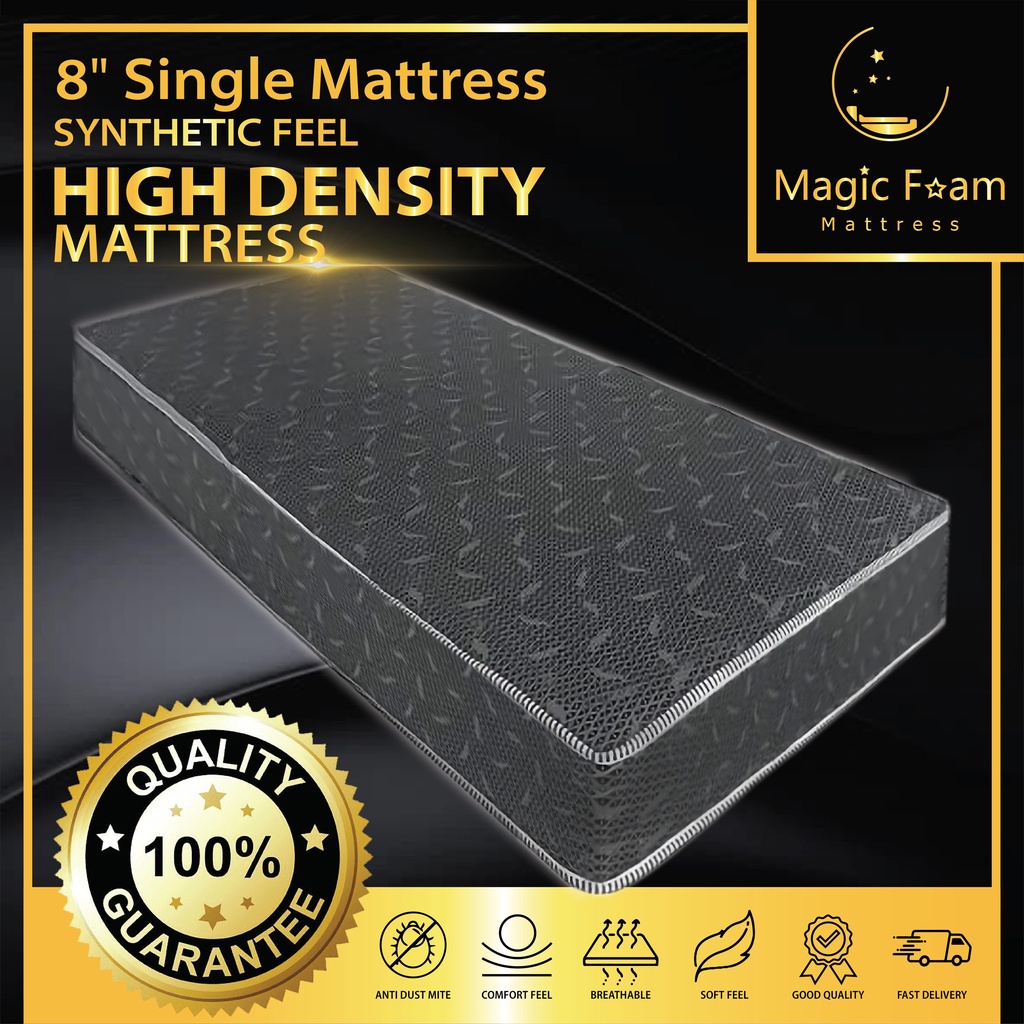 8" Inch Single Mattress Tilam Bujang High Density Synthetic Mixed Foam