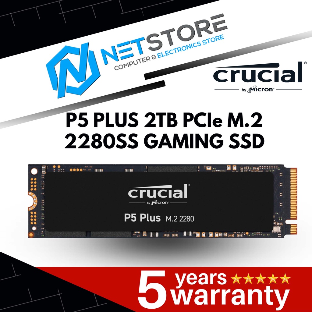 Crucial P5 Plus 1TB PCIe M.2 2280SS Gaming SSD