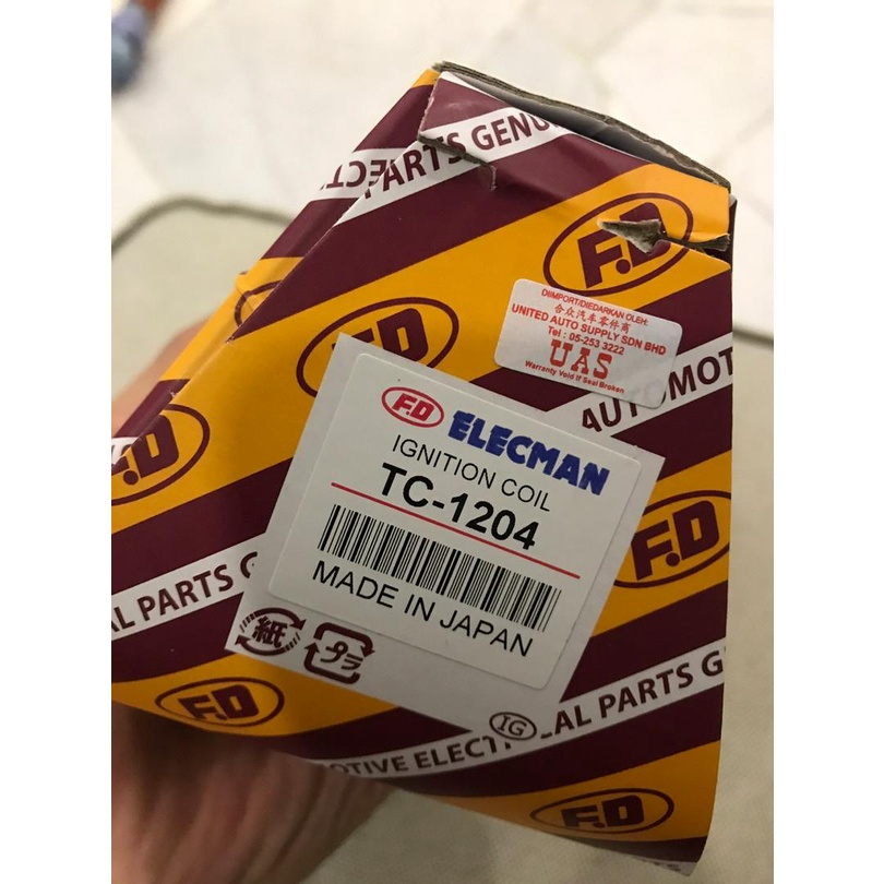 IGNITION COIL PLUG (SAGA 12V)(FD ELECMAN)(TC1204)(1PCS) Shopee Malaysia