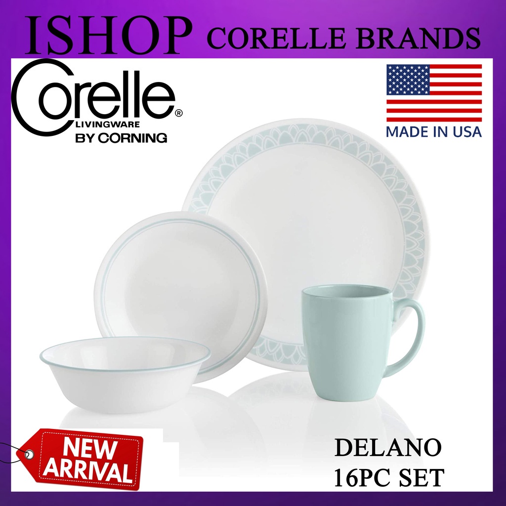 Corelle Brands Corelle Factory 16 Piece Dinnerware Set (Mystic