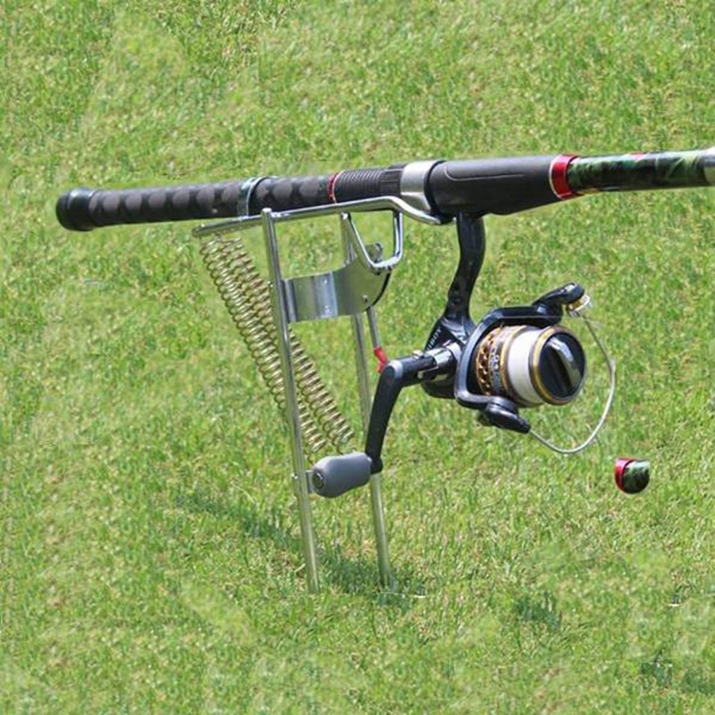Fishing Rod Stand Holder Bracket Double Springs Besi Pacak Letak Rod Joran  Memancing