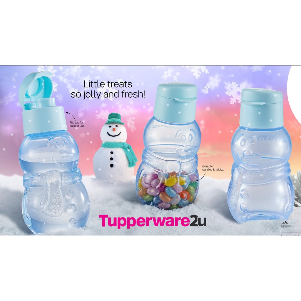 (Ready Stock) )Limited Release) Tupperware Snowman Eco Bottle (1) 350ml ...