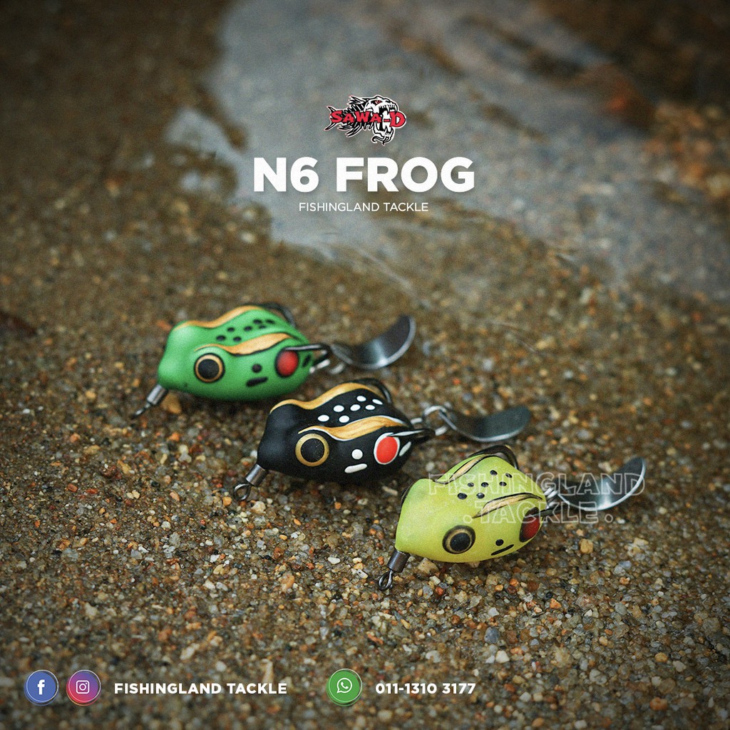 Sawa-D N6 Mini Soft Frog, 3cm / 4g, Thailand Soft Rubber Frog, Mini N2 Soft  Frog