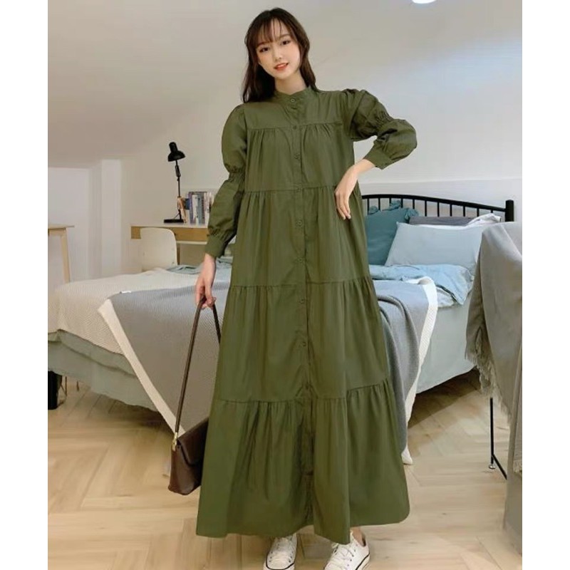 Shirt dress korean on sale style