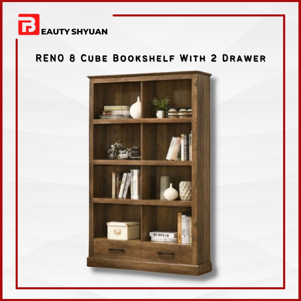 RENO Book Rack Bookshelf Book Shelf Rack Display Rack Display Cabinet ...