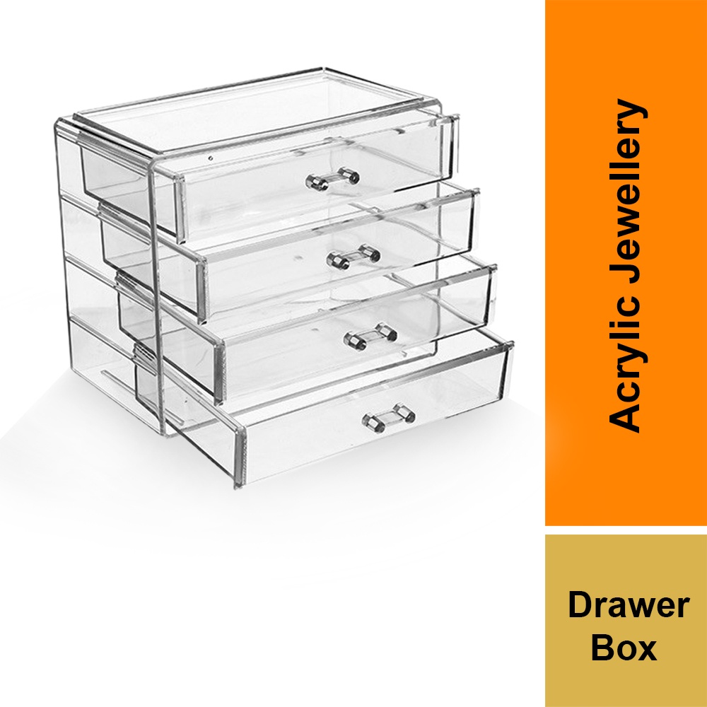 Stackable Acrylic DrawerJewelry Cosmetic Storage Box Mask Eye lasher