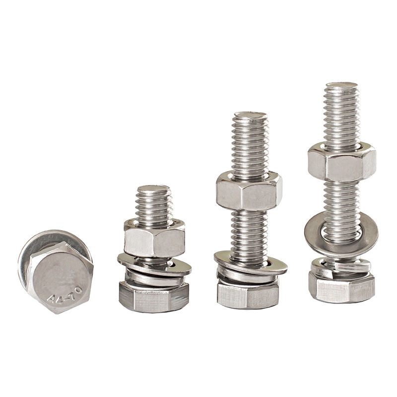 316 Stainless Steel Hexagon Extended Screw Bolt Nut Set M8 M10 Shopee