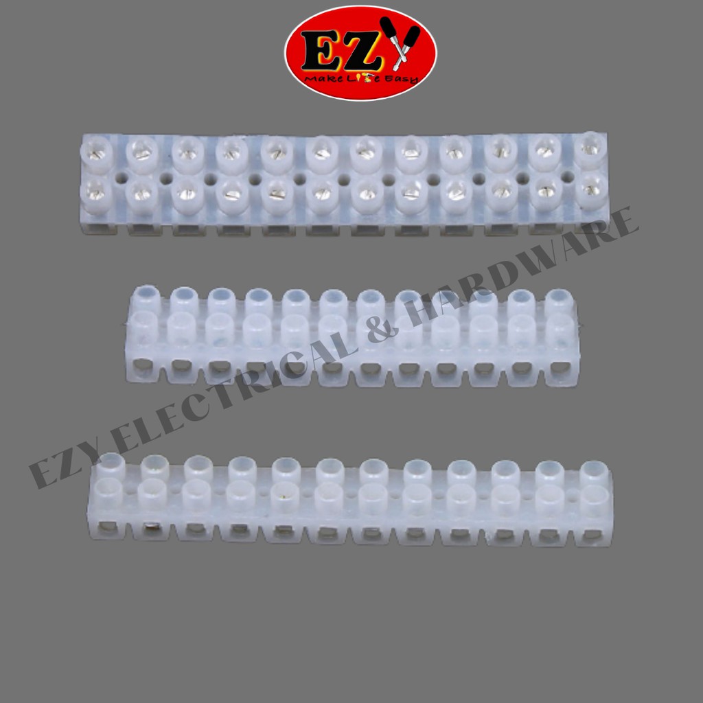 EZY 6A 10A 15A 20A 30A PVC WIRE CABLE CONNECTOR TERMINAL BLOCK 12 ...