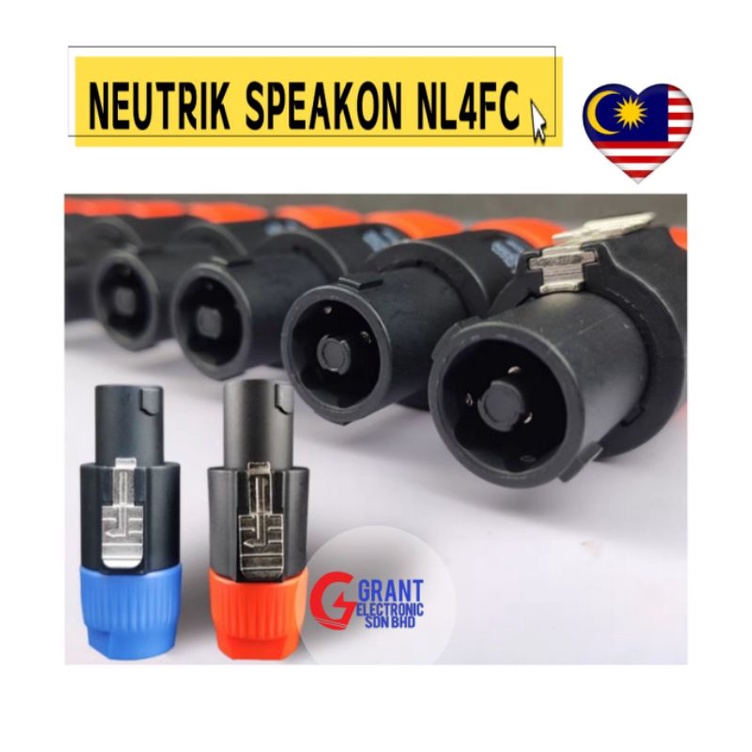 NEUTRIK Speakon 4 Pin Inline Plug NL4FC | Shopee Malaysia