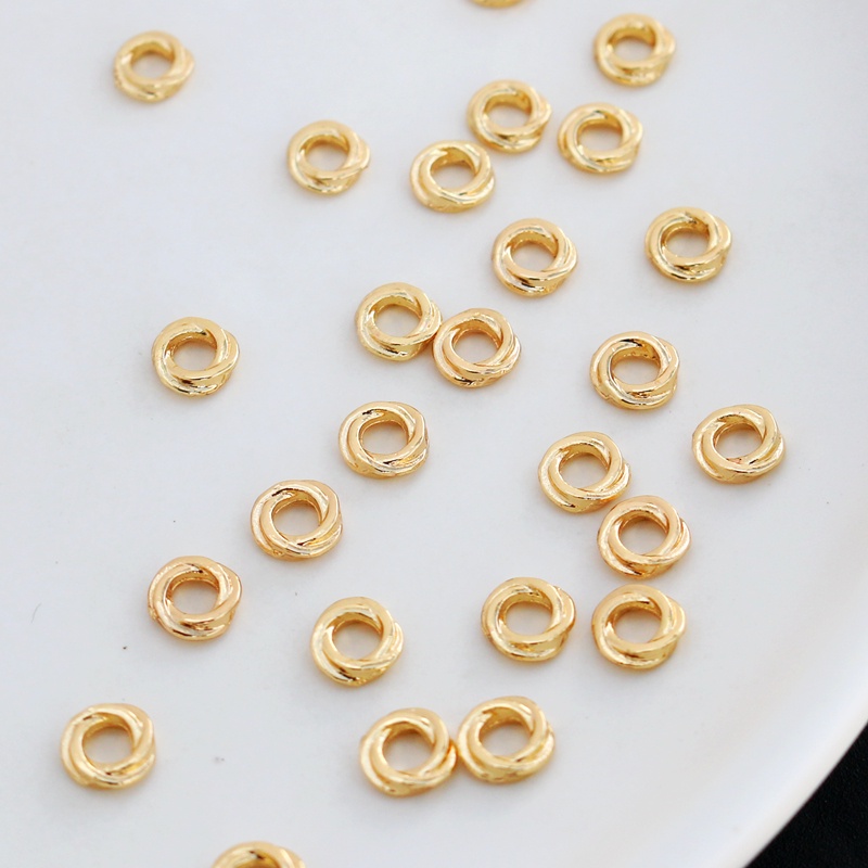 50pcs Braided Circle 4mm 6mm Beads 6mm Beads DIY Accessories | Shopee ...