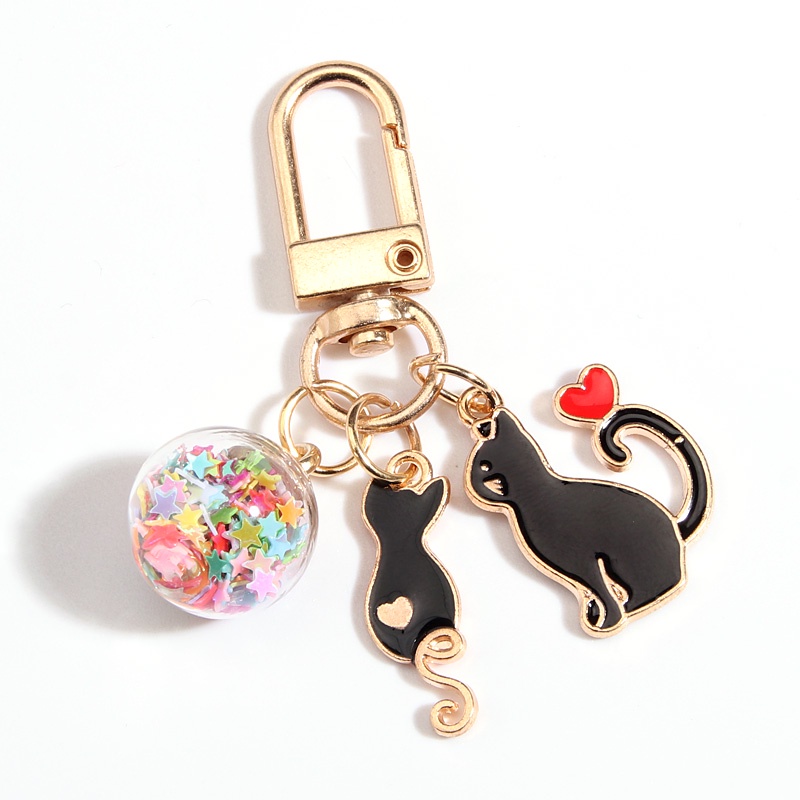 Monnel Little Shark & Seahorse Keychain - Cute Enamel Charms Keyring With Velvet Bag, Gift For Women & Girls - View #4