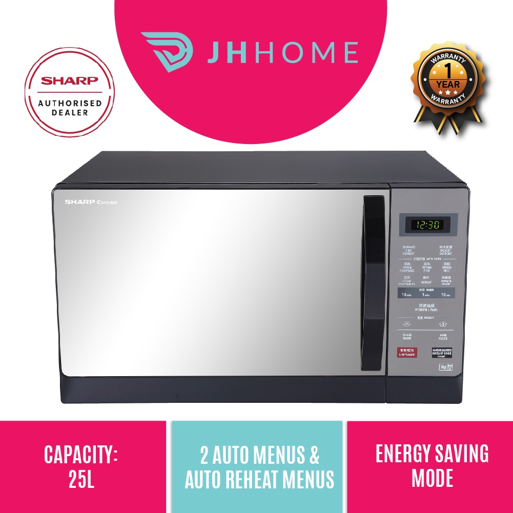 Sharp Microwave Oven with Grill (900W/25L/20L) R607EK/R207EK Shopee