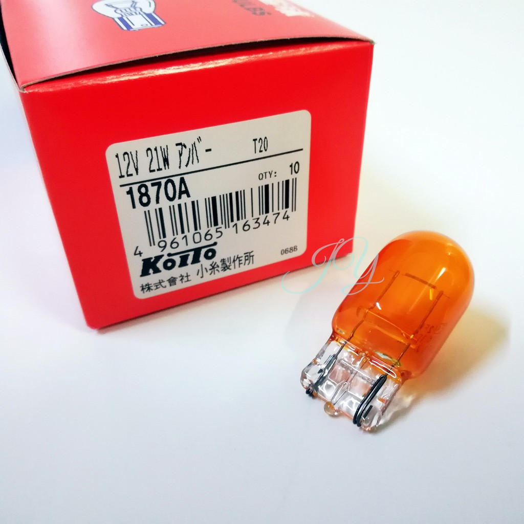 (1pcs) KOITO 12V21W T20 7440 1870A 1881 Bulb Signal light Amber Yellow ...