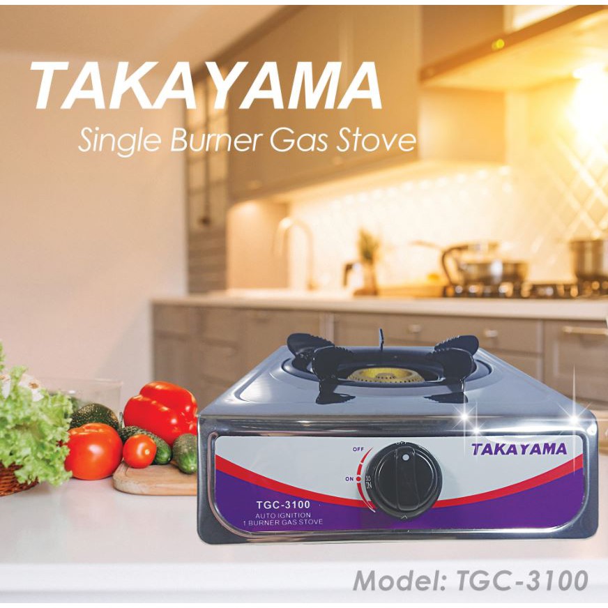 Takayama Single Gas Stove, Single Burner, Dapur Gas, Kitchen Stove, Gas Save, Ready Stock, Sirim