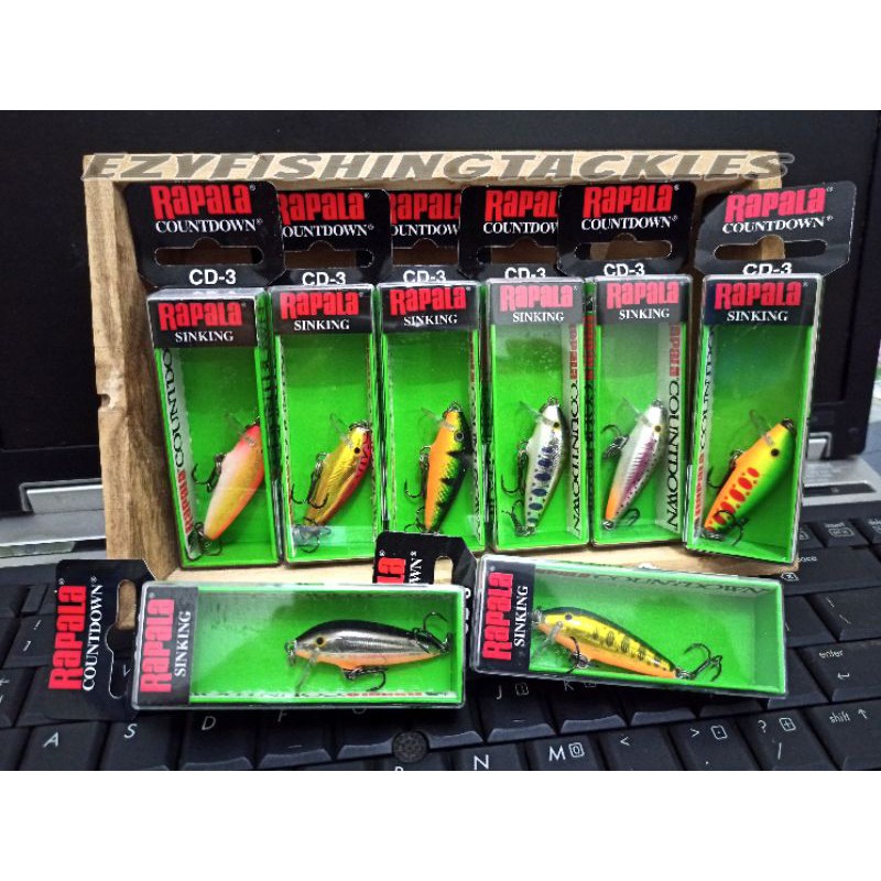 2 Rapala CD3-FT Countdown Fishing Lures 