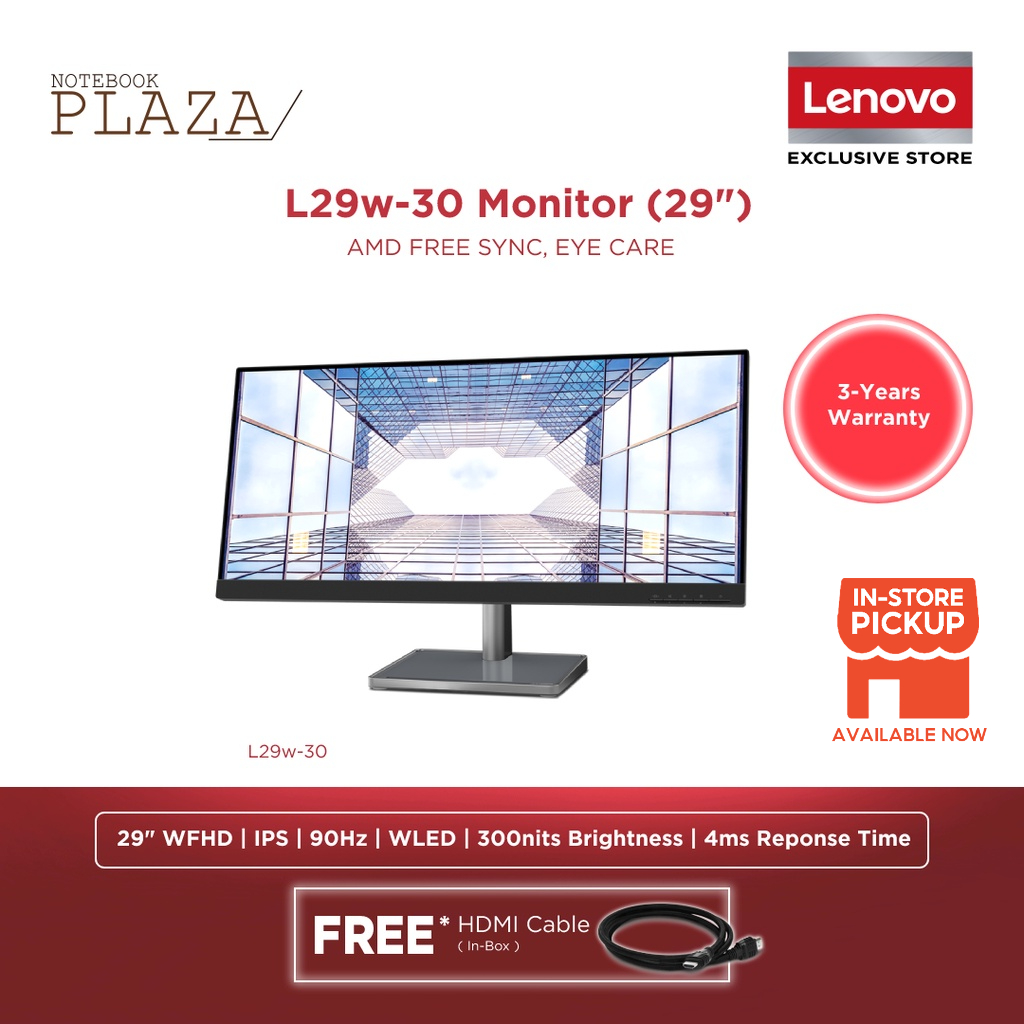Lenovo L29w-30 29'' Ultrawide FHD IPS 90Hz LED-Backlit Monitor | Shopee ...