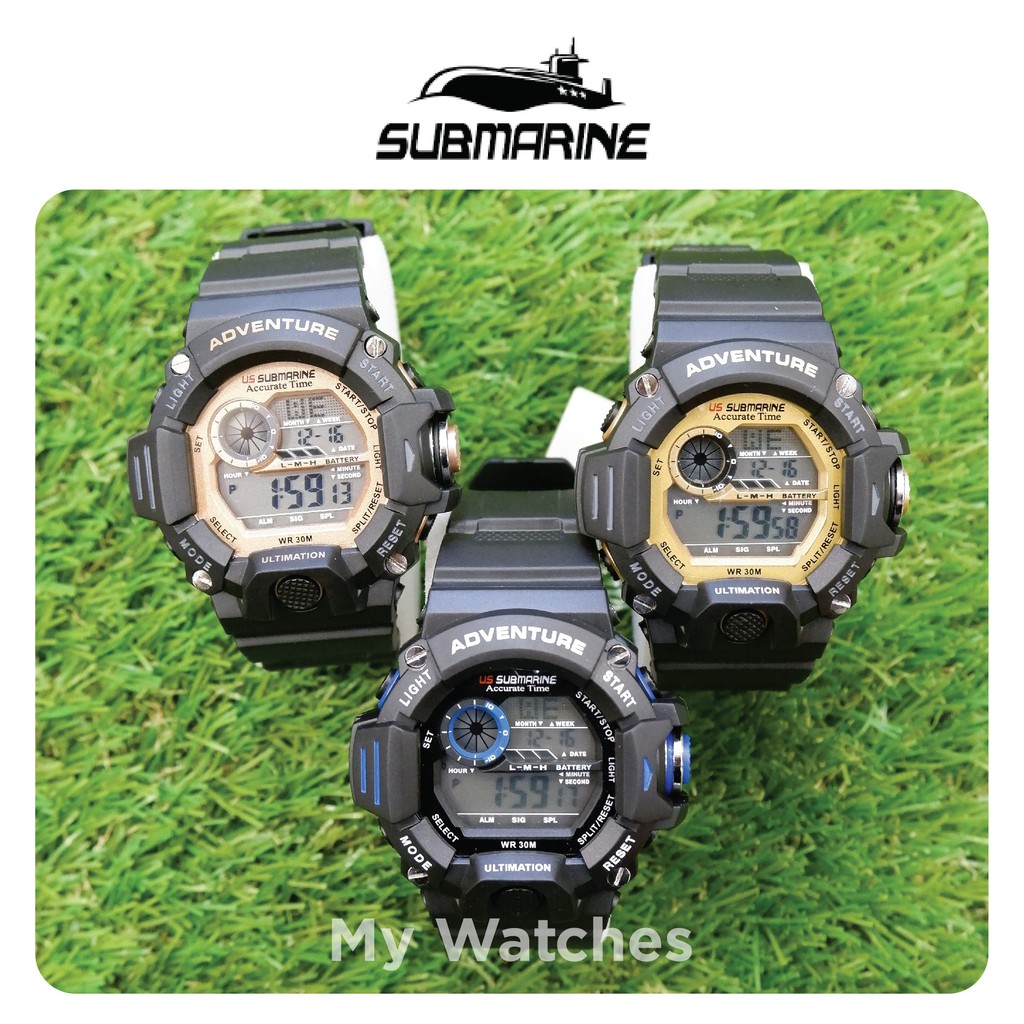 Us submarine digital watch price sale