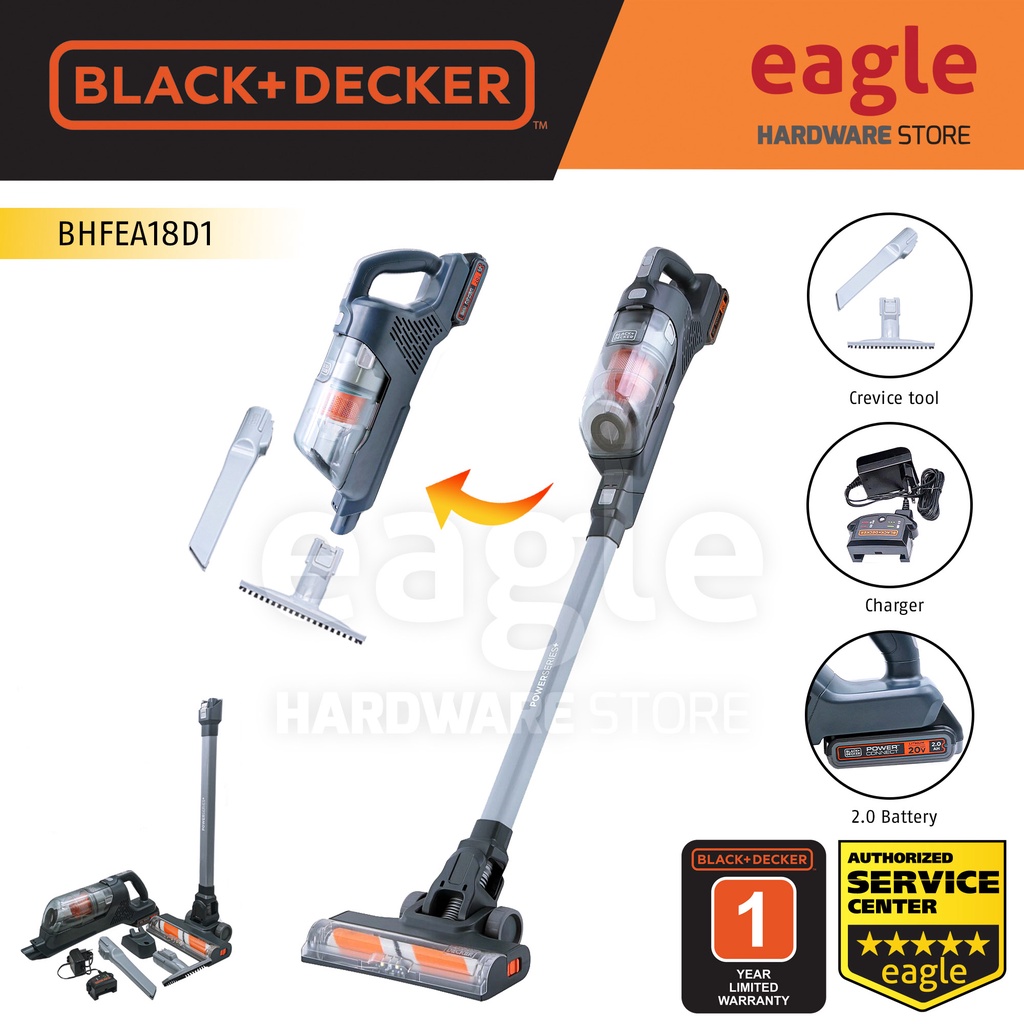 BLACK & DECKER BHFEA18D1 20V Cordless 2 In 1 Stick Vacuum Cleaner