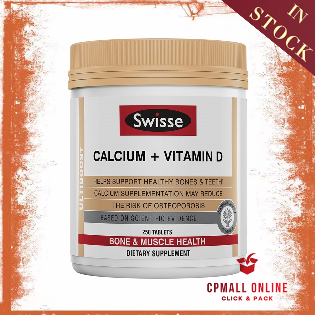 [Expiry Date 06/2027] Swisse Ultiboost Calcium + Vitamin D 250 Tablets