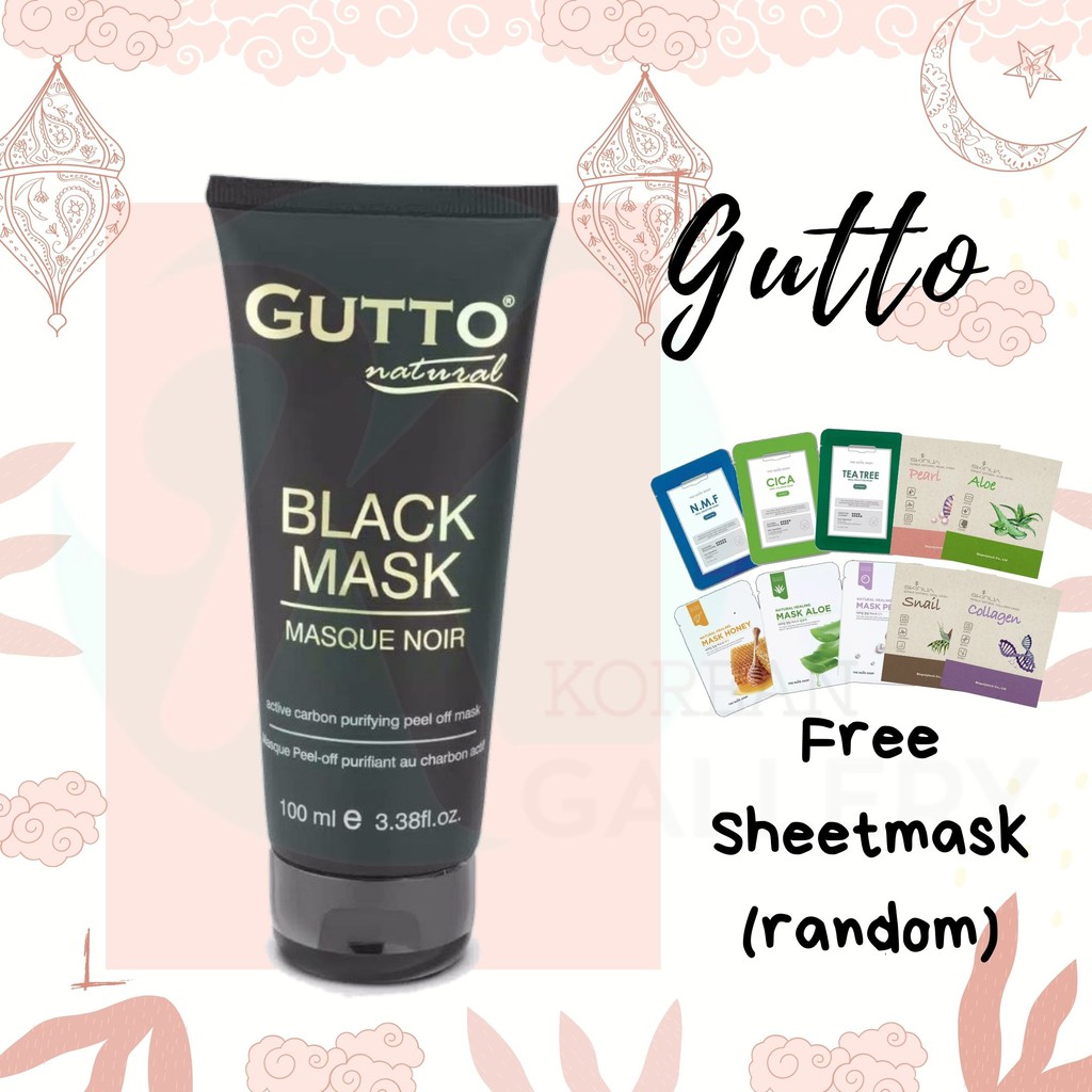 HITAM Gutto Black Peel Off Mask - Turkish Black Peel Off Mask 100ML ...