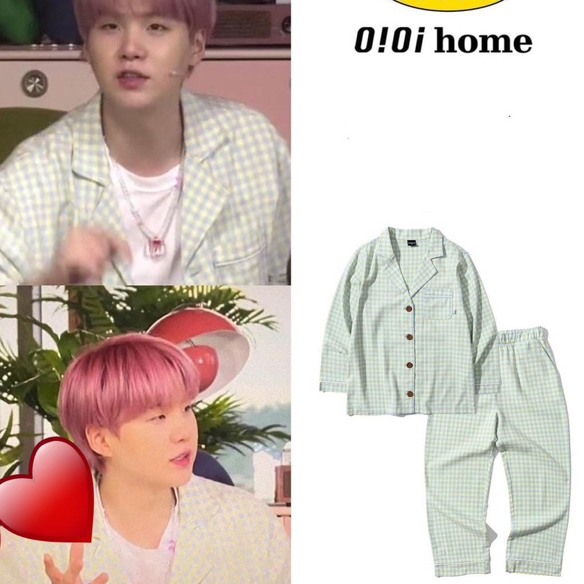 Suga BTS PAJAMAS PAJAMAS SET BTS SUGA KPOP Long Sleeve Shopee