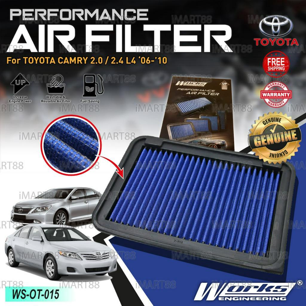 Works Engineering Drop In Air Filter Toyota Camry ACV40 2.0 2.4cc 2006 ...