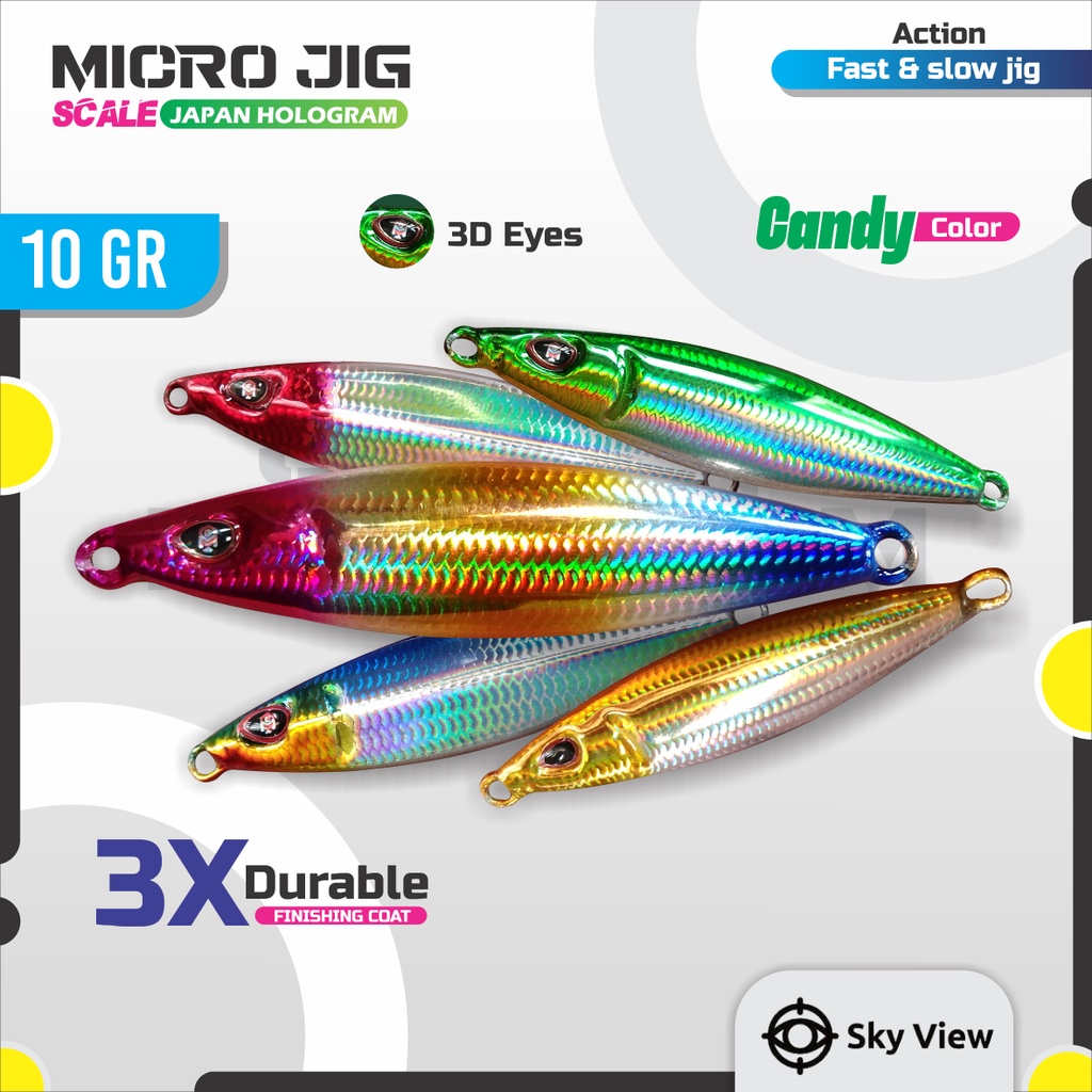 Bait Micro Jig 10Gram Slow Jig Micro Jig 10g Metal Jig 10Gram 10gr