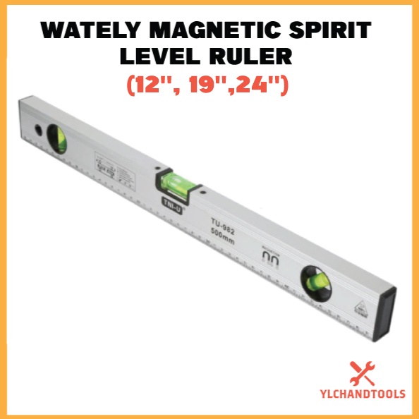 Wately Magnetic Spirit Level Ruler 121924 Shopee Malaysia