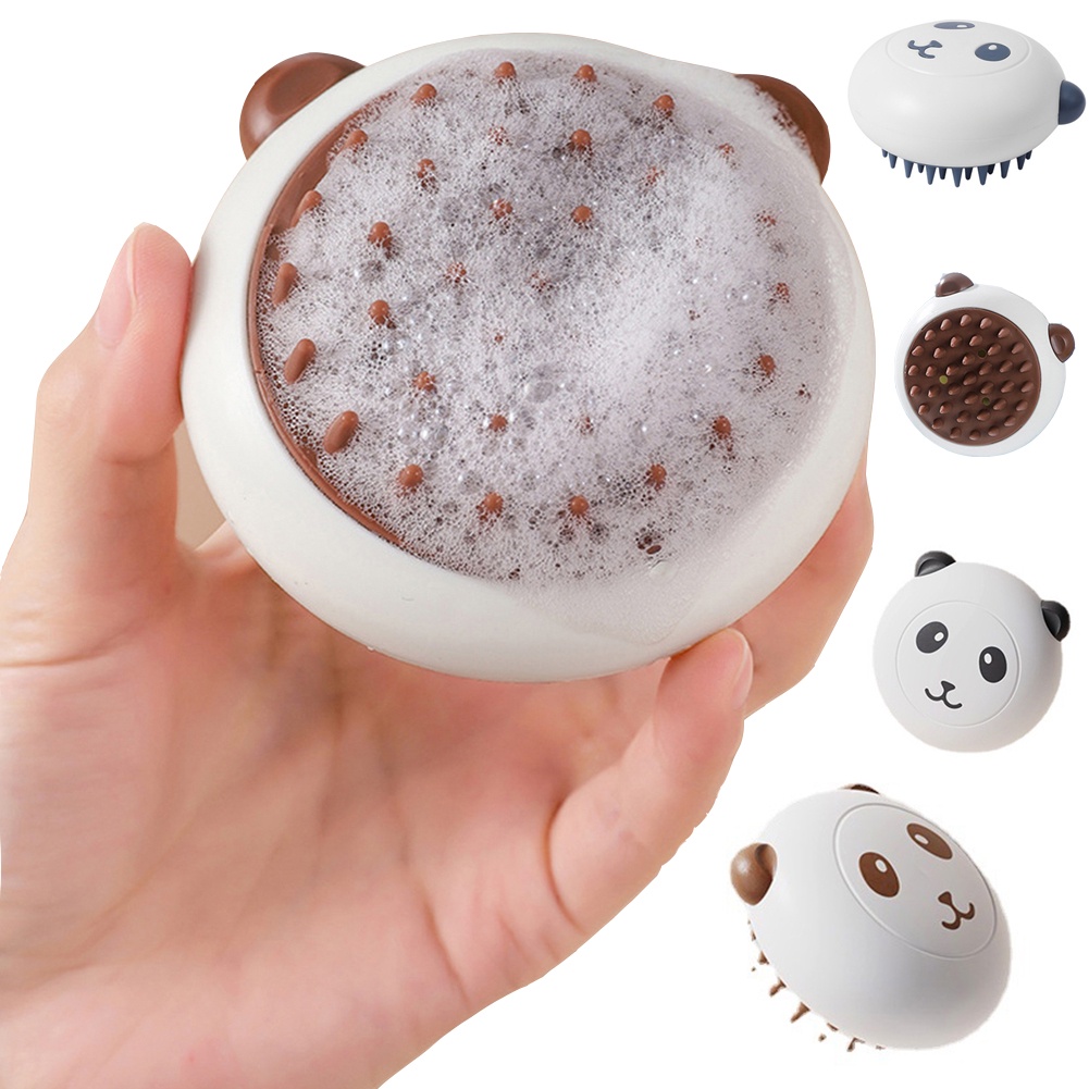 Soft Silicone Dog Brush Pet Shampoo Dispenser Massage Bath Brushes