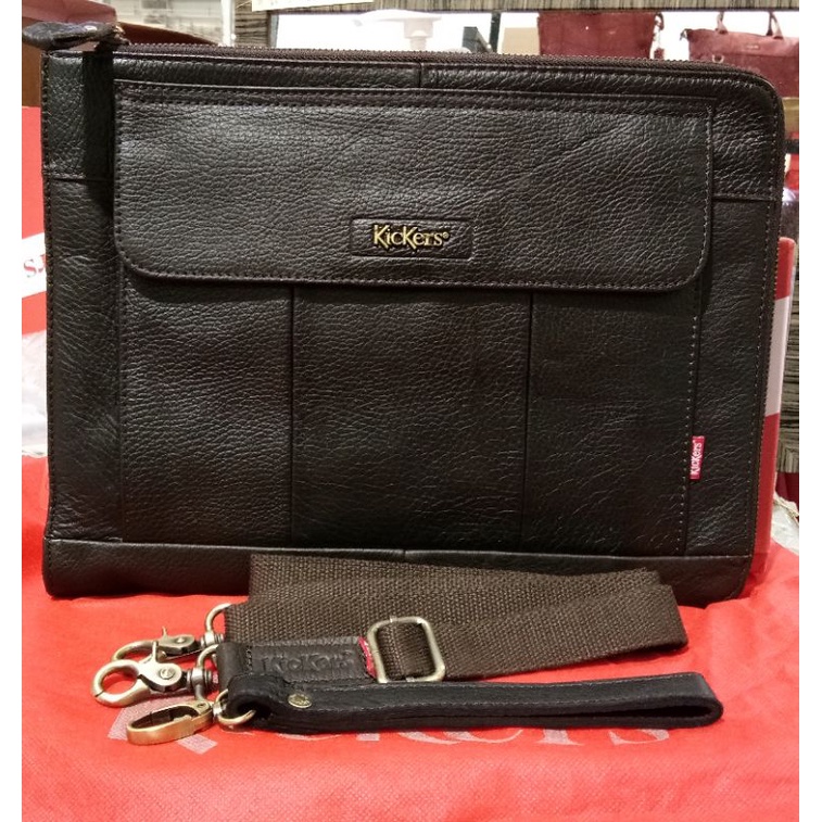 Original Kickers Leather Bag, 3 in 1 Bag Sling /Hand Carry/Clutch Bag