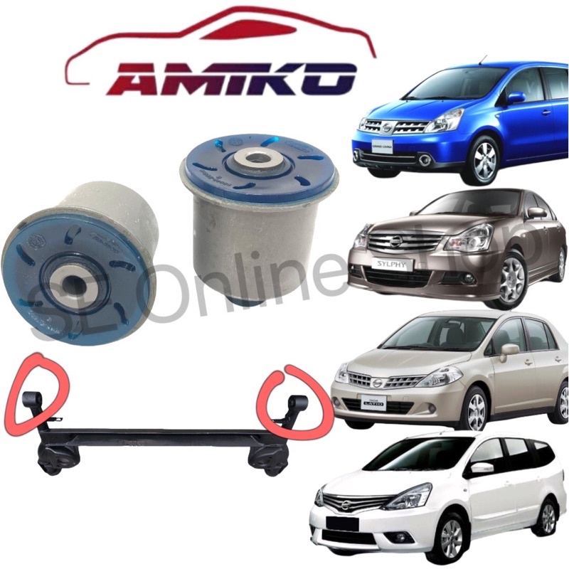 Amiko Heavy Duty Axle Bush Grand Livina Latio Sylphy Silicone Rear Axle Bush Rear Trailing Arm