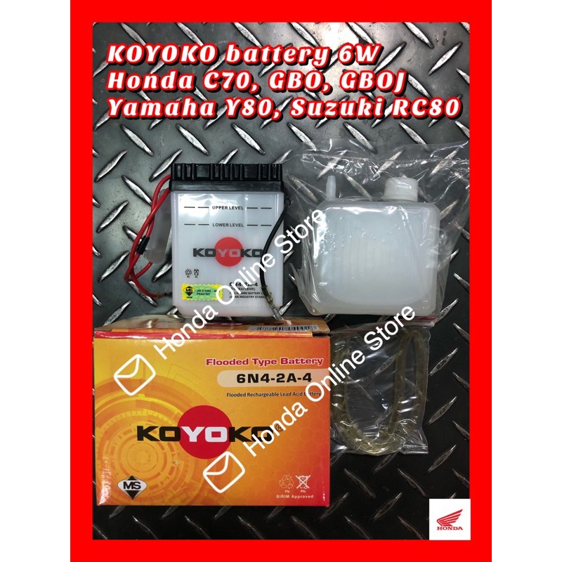 KOYOKO BATTERY BATERI 6W Honda C70 GBO GBOJ / Yamaha Y80 / Suzuki RC80 ...